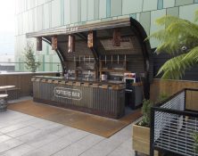 Pub Roof Terrace Bar carpentry and metalwork installation