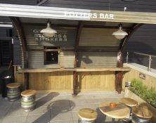 Pub Roof Terrace Shelter and stools design and build