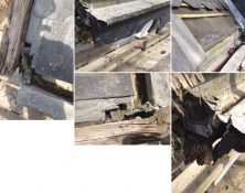 Wooden roof gutter repair