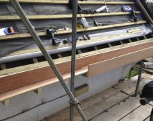 Wooden roof gutter repair