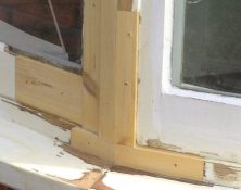 Wooden window frame repair