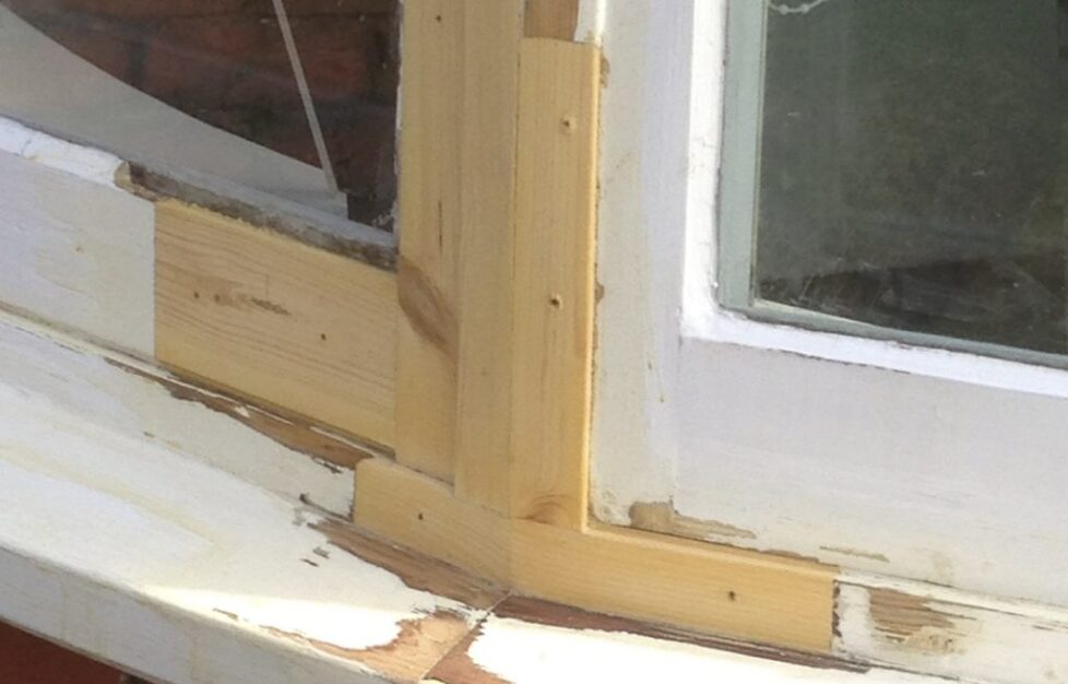 Wooden window frame repair