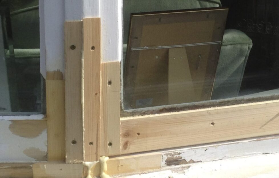 Wooden window frame repair